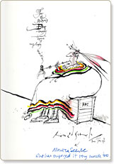 Special inscription by Ronald Searle "For the Hudson's Bay Company to mark 3 years of very happy association", 1970