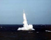 Tomahawk missile firing from a Royal Navy Submarine