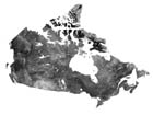 Satellite image of Canada (grey)