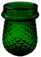 Victorian English green glass Fairy Lamp