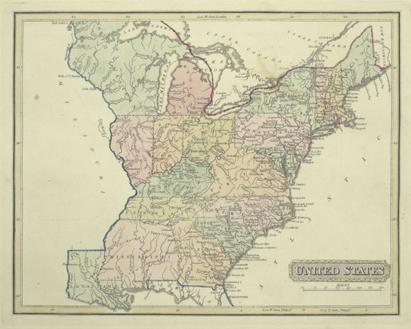 US map 1805