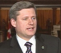 Prime minister-designate Stephen Harper, Thursday.