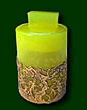  Victorian Gilt Ormulu Mounted Vaseline Glass Pot 