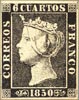sello Isabel II. 6 cuartos