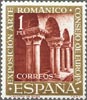 sello VII Exposición del Consejo de Europa El arte Románico. 1 pesetas