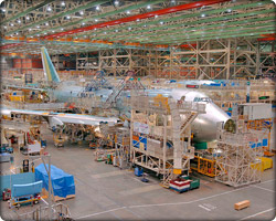 Boeing 747 production line photo