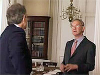 Tony Blair joins Simon Schama in the Cabinet Room