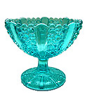 Davidson Turquoise Glass Sugar Bowl c.1880's