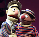 Famous Muppets Bert, left, and Ernie