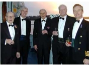 L to R: Mr Hugh Arnold DSC, Mr Nick Beattie, Mr Eric de la Torre MBE, Lt Col Bob Montgomery & Capt Alistair Halliday