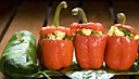 Paneer-stuffed peppers