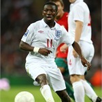 Shaun Wright-Phillips of England in action against Belarus.