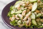 This palate-awakening shrimp and cucumber salad with lime, chili and cilantro dressing could be served as a light lunch or as a part of a larger meal.