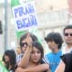 Jvenes protestan en la Plaza Italia contra Sebastin Piera