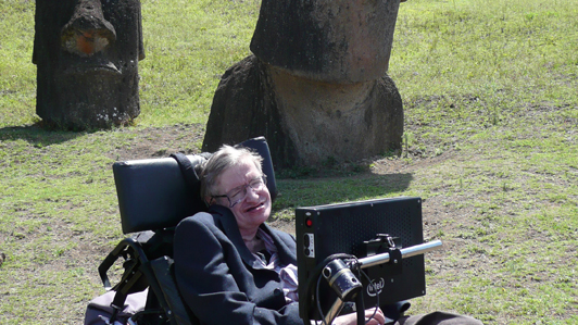 Image: Hawking on Easter Island