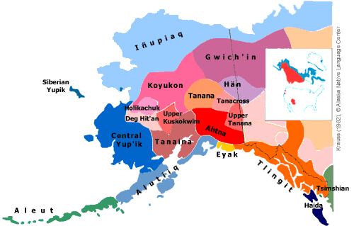 Alaska Native Language Map
 (c) 1982 Alaska Native Language Center