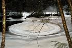 River circle of ice