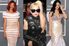 Rihanna, Lady Gaga, Katy Perry: See what the stars wore at the Grammy Awards on Feb. 13, 2011 and rate their styles.