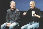 Chief operating  officer Tim Cook, left, and CEO Steve Jobs appear together in a news  conference at Apple headquarters in Cupertino, Calif., last July.  Cook is taking over day-to-day operations from Jobs while he's on  medical leave, just as he did twice previously, in 2009 and 2005.