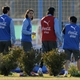 (L-R) Uruguay's national footballers Diego Godin, Edinson Cavani, Sebastain Abreu and Nicolas Lodeiro
