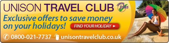 UNISON travel club - Exclusive offers to save money on your holidays!