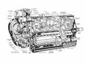 Mercedes Benz D.B. 601.N Cutaway Drawing