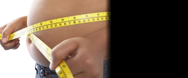 Waist to hip ratio (Man measuring his waist)