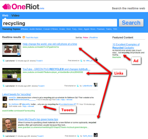 OneRiot and Twitter Search