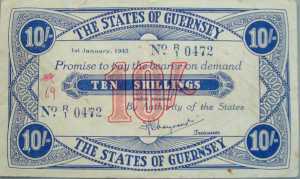Guernsey 10 Shillings 1943, obverse