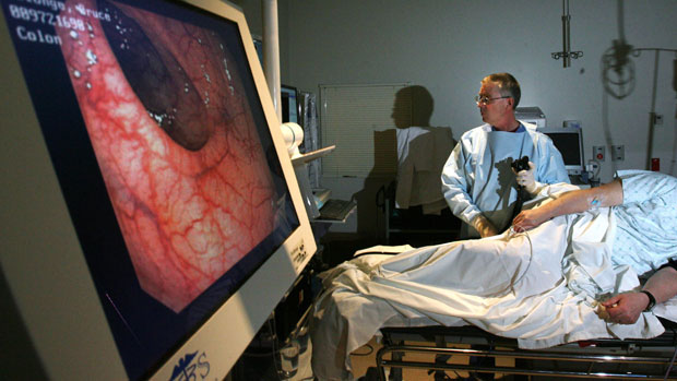 A colonoscopy is an internal examination of the colon, or large intestine, and rectum, using an instrument called a colonoscope, which has a small camera attached to a flexible tube. 