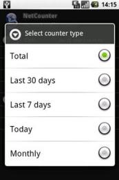 Screenshot der App NetCounter
