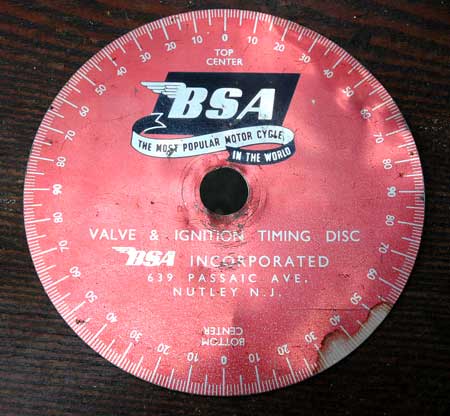 BSA timing disk