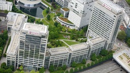Luftbild der Evonik-Konzernzentrale in Essen