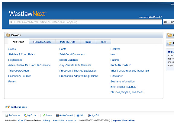 Explore the Power of WestlawNext