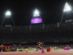 Oscar Pistorius of South Africa competes