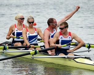 Great Britain's Mixed Coxed Four get gold
