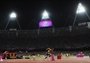 Oscar Pistorius of South Africa competes