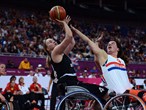 Mareike Adermann of Germany shoots against the Netherlands 