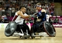 Great Britain take on Japan in the Wheelchair Rugby 