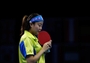 Mao Jingdian of China prepares for a point