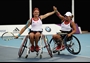 Jordanne Whiley and Lucy Shuker of Great Britain celebrate