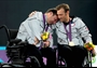 Nicholas Taylor and teammate David Wagner celebrate gold