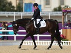 Natasha Baker of Great Britain on her way to gold on her horse Cabral