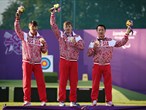 Russia take gold in the men's team Archery