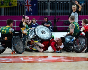 Australia take on Belgium in the Wheelchair Rugby