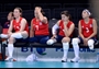 The Great Britain bench look on