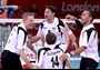 Germany players celebrate during the men's Sitting Volleyball