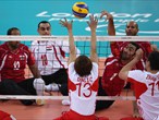 China take on Egypt in the men's Sitting Volleyball 