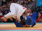 Samuel Ingram of Great Britain competes in the Judo semi-final