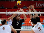 Bosnia and Herzegovina take on the Islamic Republic of Iran in the men's Sitting Volleyball